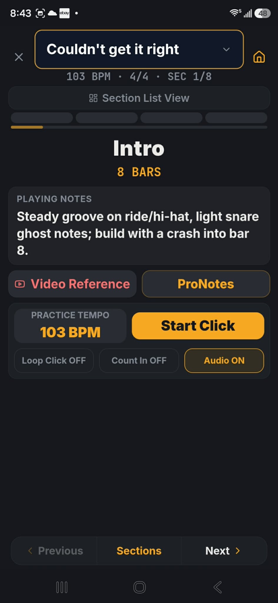 GroovePilot Practice Mode