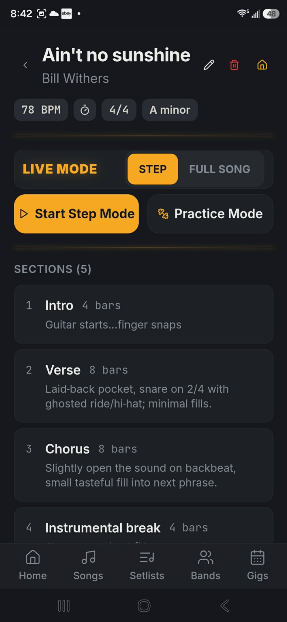 GroovePilot Song Detail